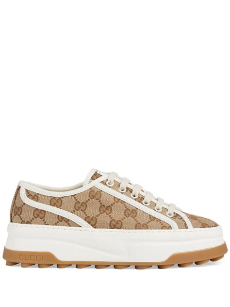 gucci original gg canvas sneakers|gucci fur sneakers women's.